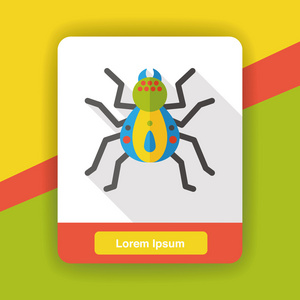 昆虫的 bug 平面图标图标元素