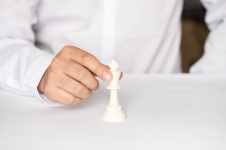 国际象棋人物商业概念战略领导团队和成功