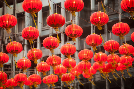 传统中国新年灯笼是为庆祝