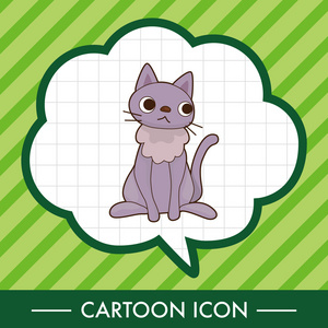 动物猫卡通主题元素