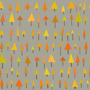 无缝的矢量三角形松树树模式