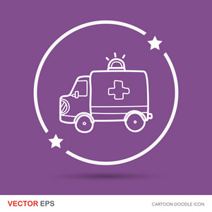 救护车剪影图片