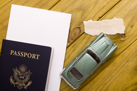 护照旅行用车模型