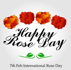 快乐的玫瑰一天刷卡为 2 月 7 日