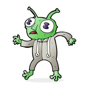 太空人卡通卡通外星人太空人照片