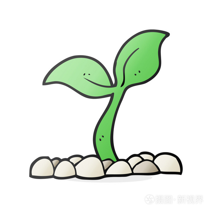 写意画的卡通苗