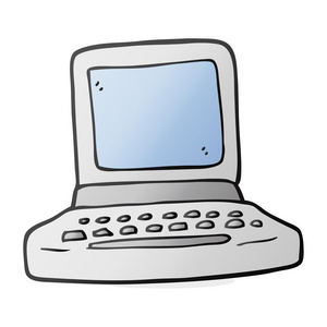 漫画卡通旧计算机图片