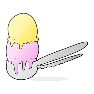 卡通勺冰淇淋