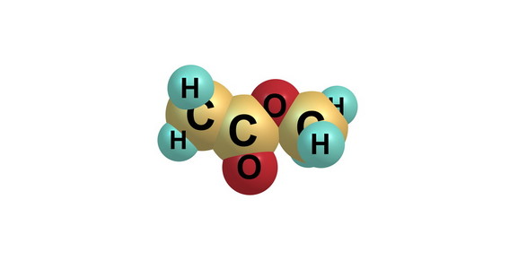 醋酸甲酯分子结构上白色孤立