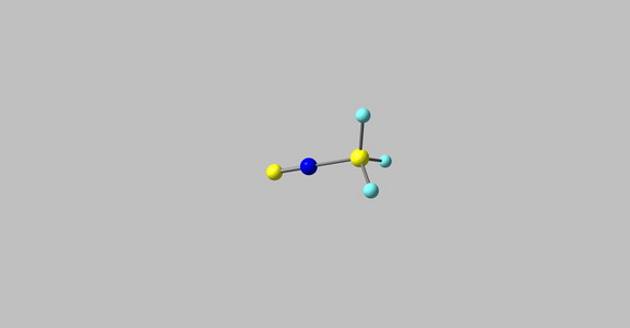 甲基异腈分子结构上灰色孤立