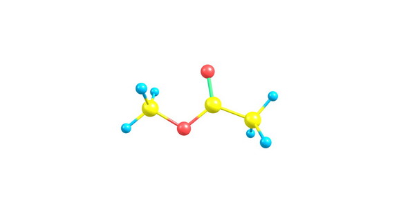 醋酸甲酯分子结构上白色孤立