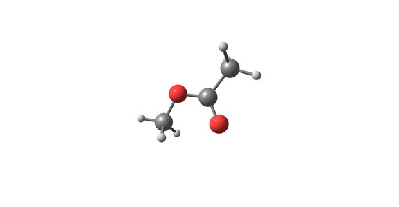 醋酸甲酯分子结构上白色孤立