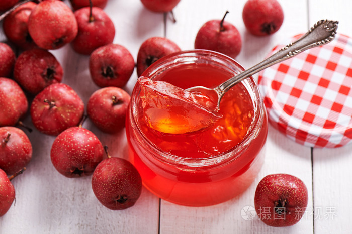 用茶匙果冻山楂jar