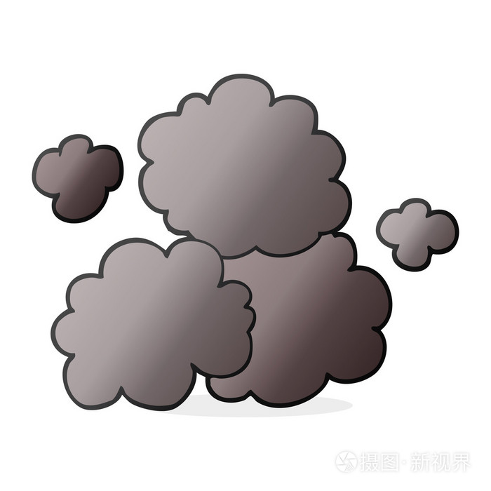 生动的卡通烟雾云