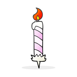卡通生日蛋糕蜡烛儿童生日派对矢量插画蛋糕集可爱的无缝模式与纸杯