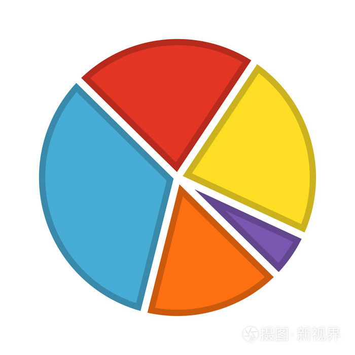 饼形图图矢量图标