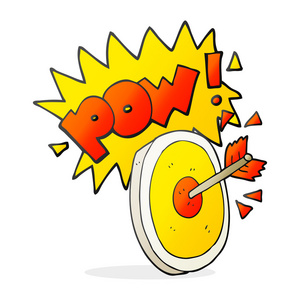 卡通箭命中目标图片