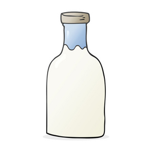 卡通牛奶瓶