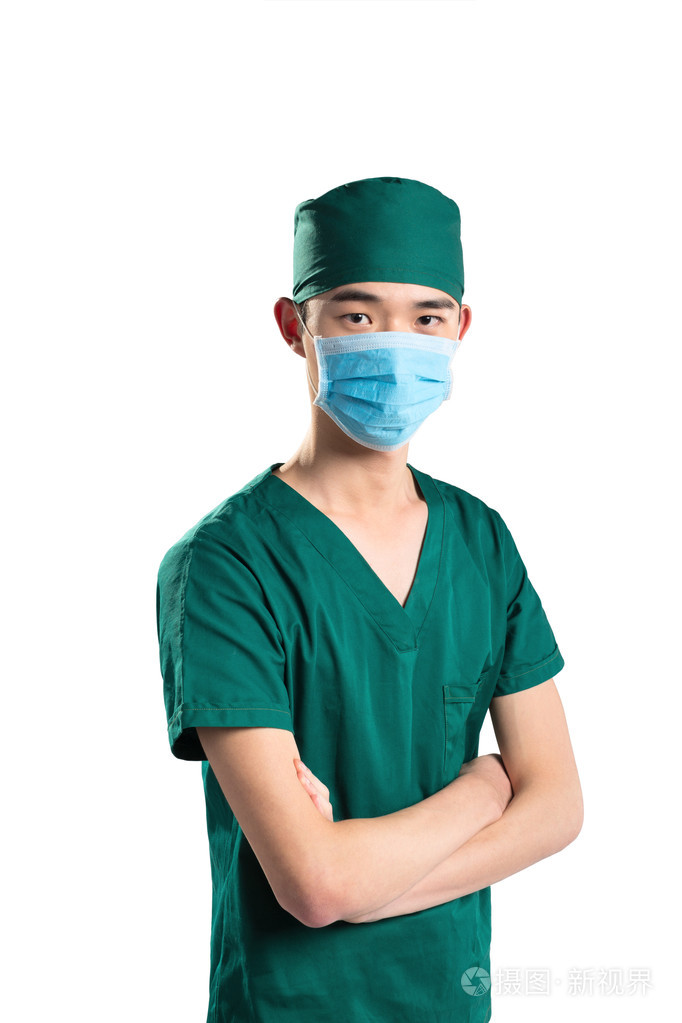 手势和姿势的年轻男医生