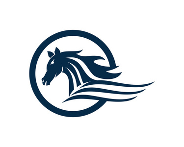 马 logo 模板矢量 插画