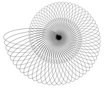有重叠的正方形抽象的单色螺旋抽象的螺旋形状涡元几何抽象曼荼罗元素