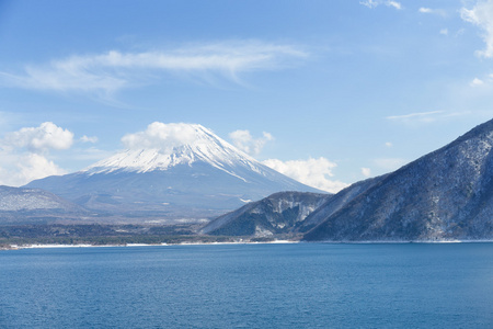 湖本栖湖与山富士