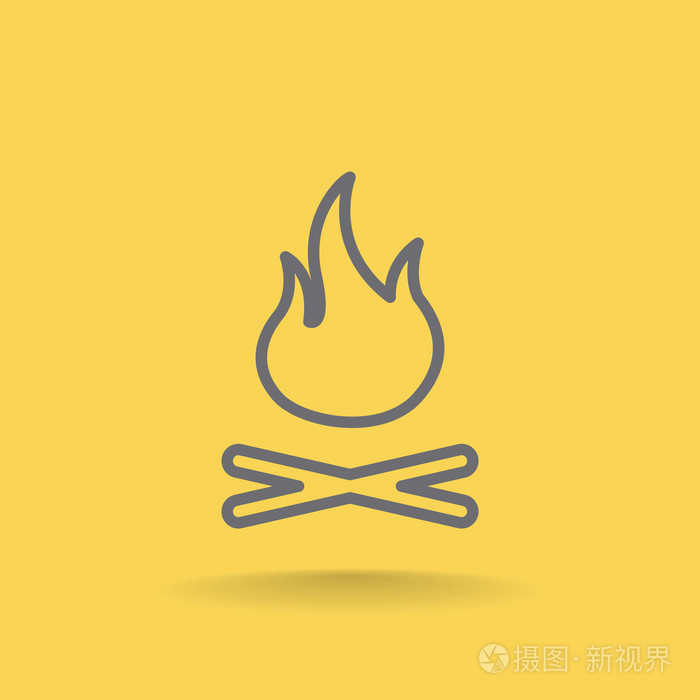 燃烧的篝火图标