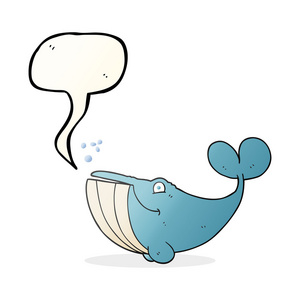 演讲泡沫卡通鲸鱼