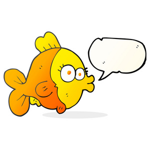 有趣的演讲泡沫卡通鱼