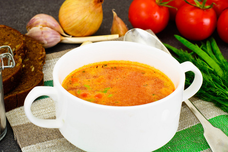西西里番茄汤。国家意大利菜