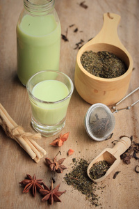 绿茶豆浆