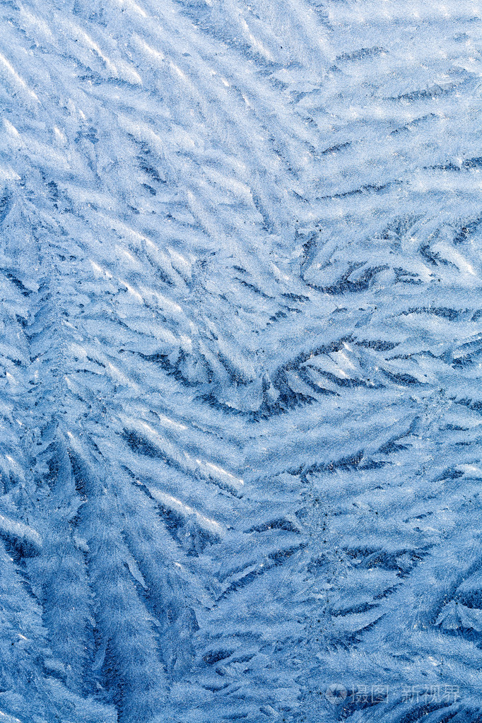 在窗口上的冰霜模式