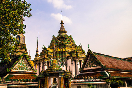 在曼谷，泰国的佛教建筑