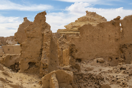 古代非洲柏柏尔人城市堡垒，埃及的废墟