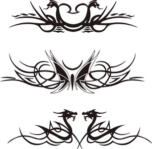 对称动物短片插画