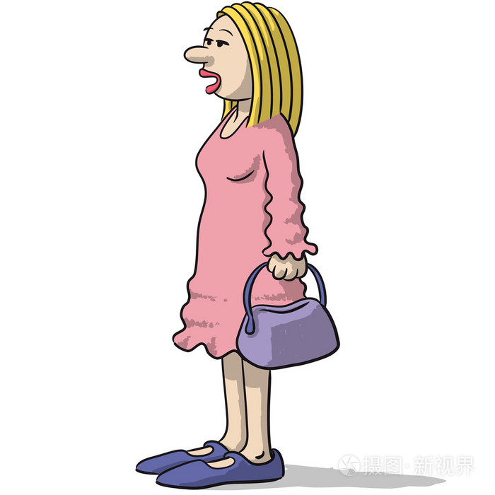女性卡通人物说话
