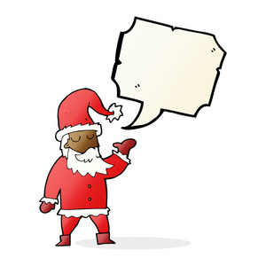 卡通圣诞老人与语音泡沫