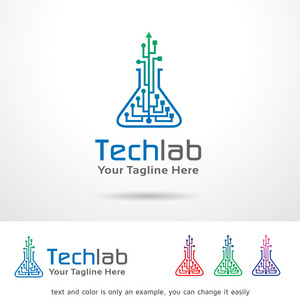 技术实验室 Logo 模板设计矢量