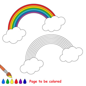 彩虹卡通。页是彩色