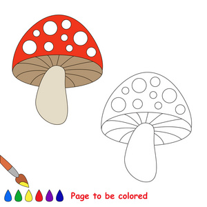 毒蕈卡通。页是彩色