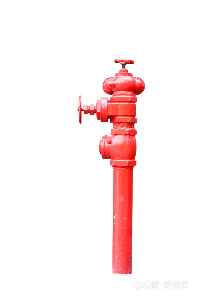 在白色的孤立红 fireplug