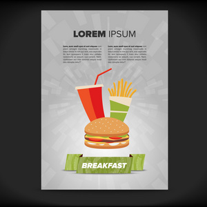 快餐食品宣传单张设计图片