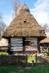 传统农村房子从特兰西瓦尼亚，罗马尼亚