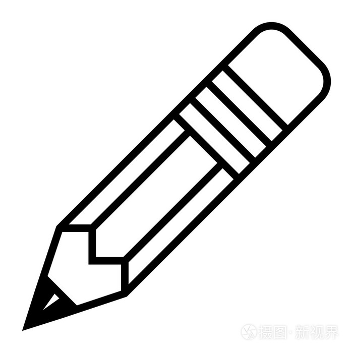 木制的书写铅笔矢量图标