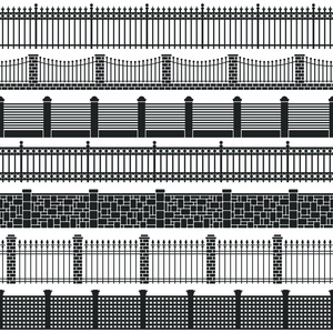 矢量栅栏剪影集