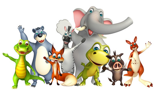 野生动物集合摄影图