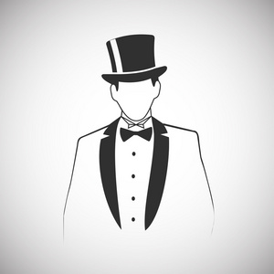 绅士剪影图片-绅士剪影素材-绅士剪影插画-摄图新视界