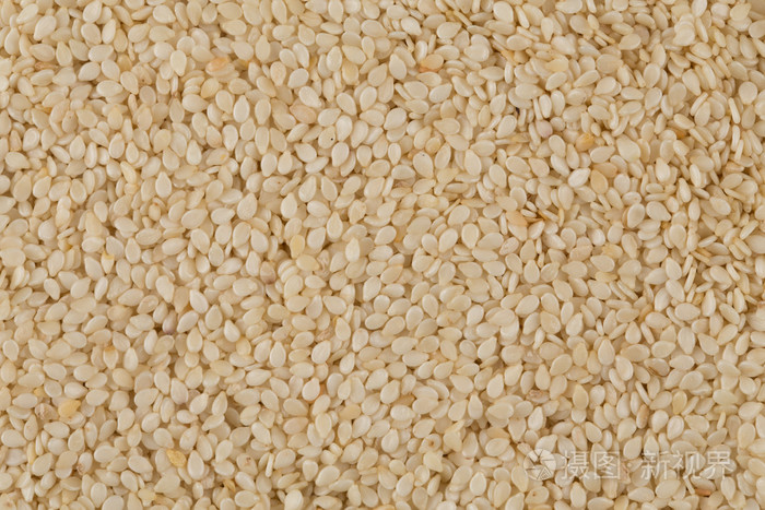 许多的芝麻种子的特写