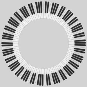 黑色和白色钢琴键盘照片