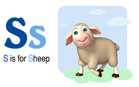 字母表的羊农场动物